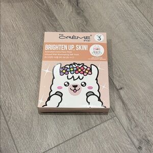The Crème Shop Llama Face Mask - Pink and White